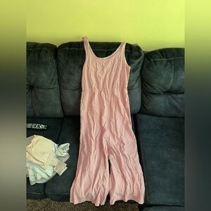 SHEIN Pink Sleeveless Jumpsuit (cropped)